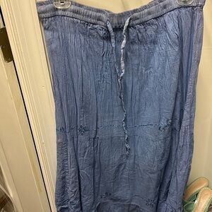 Uniti blue Indian skirt. Tie waist